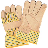 Standard-Duty Dry-Palm Fitters Gloves, Ladies, Grain Cowhide Palm, Cotton Inner Lining Cintas