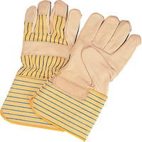 Standard-Duty Dry-Palm Fitters Gloves, Large, Grain Cowhide Palm, Cotton Inner Lining Cintas