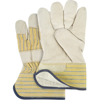 Abrasion-Resistant Winter-Lined Fitters Gloves, Ladies, Grain Cowhide Palm, Cotton Fleece Inner Lining Cintas