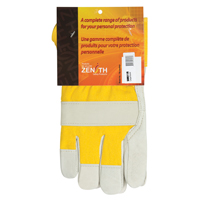 Abrasion-Resistant Winter-Lined Fitters Gloves, Large, Grain Cowhide Palm, Foam Fleece Inner Lining Cintas