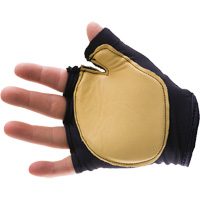 Gant antichoc sans doigts &agrave; prise d'outil, main droite, Taille T-petit, Paume Cuir fleur Cintas