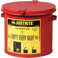 Oily Waste Cans, FM Approved/UL Listed, 2 US gal., Red Cintas
