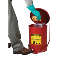 Oily Waste Cans, FM Approved/UL Listed, 2 US gal., Red Cintas