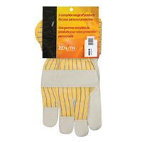Winter-Lined Patch-Palm Fitters Gloves, Large, Grain Cowhide Palm, Cotton Fleece Inner Lining Cintas
