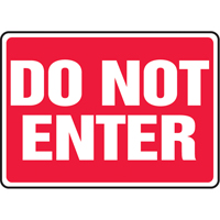 Enseigne  Do Not Enter , 7" x 10", Vinyle, Anglais Cintas