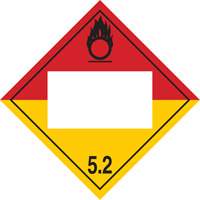 Plaque-&eacute;tiquette TMD peroxyde organique, Plastique Cintas