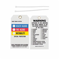 &eacute;tiquettes du droit &agrave; l'information, Polyester, 3" la x 5-3/4" h, Anglais Cintas