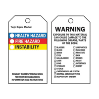 &eacute;tiquettes auto-plastifiantes du droit &agrave; l'information, Polyester, 3" la x 5-3/4" h, Anglais Cintas