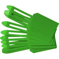 &eacute;tiquettes de cadenassage vierges en plastique, Plastique, 3-1/4" la x 5-4/5" h, Vierge Cintas