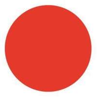 Round Write-On Labels, Circle, 1.5" L x 1.5" W, Red Cintas