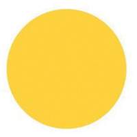 Round Write-On Labels, Circle, 1.5" L x 1.5" W, Yellow Cintas