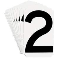 Quick-Align&reg; Individual Gothic Number and Letter Labels, 2, 4" H, Black Cintas