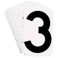Quick-Align&reg; Individual Gothic Number and Letter Labels, 3, 4" H, Black Cintas