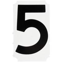 Quick-Align&reg; Individual Gothic Number and Letter Labels, 5, 4" H, Black Cintas