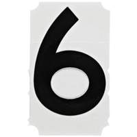 Quick-Align&reg; Individual Gothic Number and Letter Labels, 6, 4" H, Black Cintas