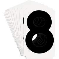 Quick-Align&reg; Individual Gothic Number and Letter Labels, 8, 4" H, Black Cintas