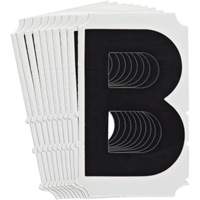 Quick-Align&reg; Individual Gothic Number and Letter Labels, B, 4" H, Black Cintas