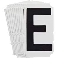 Quick-Align&reg; Individual Gothic Number and Letter Labels, E, 4" H, Black Cintas