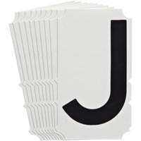 Quick-Align&reg;Individual Gothic Number and Letter Labels, J, 4" H, Black Cintas