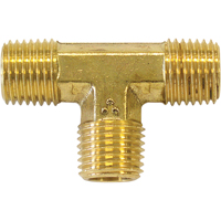 Male Pipe Tee, Brass, 1/8" Cintas