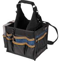 Large Electrical & Maintenance Tool Carrier, Polyester, 23 Pockets, Black Cintas