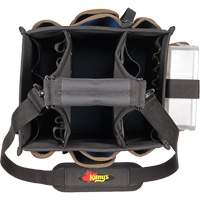 Large Electrical & Maintenance Tool Carrier, Polyester, 23 Pockets, Black Cintas