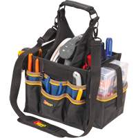 Large Electrical & Maintenance Tool Carrier, Polyester, 23 Pockets, Black Cintas