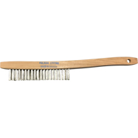 Brosses de nettoyage &agrave; manche recourb&eacute;, Acier inoxydable, 3 x 19 rangs de fils, Longueur 14" Cintas
