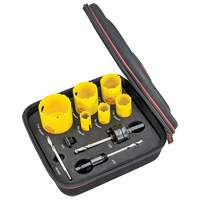 Plumber's Deep Cut Hole Saw Kit, 10 Pieces Cintas