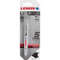 Lames de scie sauteuse pour coupe du m&eacute;tal, Bim&eacute;tal, 14 Dents par pouce, 3-5/8" lo x 3/8" la Cintas