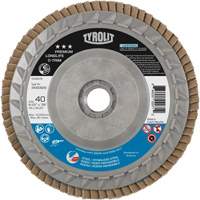 Long Life C-Trim Flap Disc, 4-1/2" x 5/8"-11, Type 27, 40 Grit, Zirconia Alumina Cintas