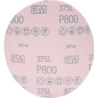 Hookit 375L Film Disc, 6" Dia., P800 Grit, Aluminum Oxide Cintas