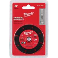 Lame abrasive au carbure, 3" x Arbre de 3/8", Carbure de silicium, 20 000 Tr/min Cintas