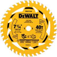 Lame de scie circulaire, 7-1/4", 40 dents, Pour Bois Cintas