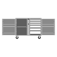 Rolling Work Bench, 49-7/8" W x 40-5/8" H x 26-7/8" D, 24.6 Cubic Feet Capacity Cintas