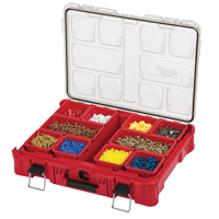 Packout Organizer, 20" x 15" x 5", Black/Red Cintas