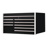 RX Series Tool Chest, 41" W, 8 Drawers, Black Cintas