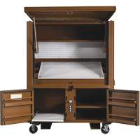 Field Office Jobsite Box, 33" W x 63" D x 80" H, Steel, Red Cintas