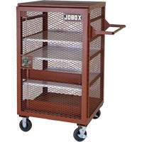 Mobile Mesh Cabinet, Steel, 22 Cubic Feet, Red Cintas