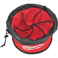 Sac range-tout style parachute, 11-4/5" lo x 11-4/5" la x 11" h, Nylon, Noir/Rouge Cintas