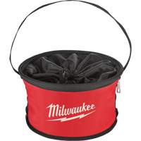 Sac range-tout style parachute, 11-4/5" lo x 11-4/5" la x 11" h, Nylon, Noir/Rouge Cintas