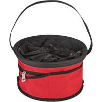 Sac range-tout style parachute, 11-4/5" lo x 11-4/5" la x 11" h, Nylon, Noir/Rouge Cintas