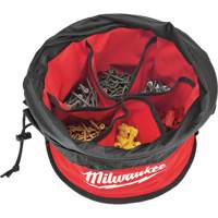 Sac range-tout style parachute, 11-4/5" lo x 11-4/5" la x 11" h, Nylon, Noir/Rouge Cintas