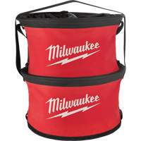 Sac range-tout style parachute, 11-4/5" lo x 11-4/5" la x 11" h, Nylon, Noir/Rouge Cintas