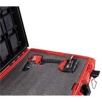 Coffre &agrave; outils avec partitions ajustables Packout, 20-7/10" x 15-1/5" x 6-1/5", Noir/Rouge Cintas