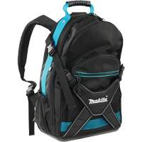 Sac &agrave; dos de chantier, 9-1/2" lo x 15" la, Noir/Bleu, Polyester Cintas