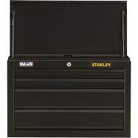 100 Series Tool Chest, 26" W, 4 Drawers, Black Cintas