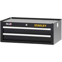 300 Series Middle Tool Chest, 26" W, 2 Drawers, Black Cintas