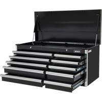 Industrial Tool Chest, 41" W, 10 Drawers, Black Cintas