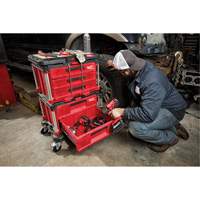 Packout 3-Drawer Tool Box, 16-1/3" x 14-1/3" x 22-1/5", Black/Red Cintas